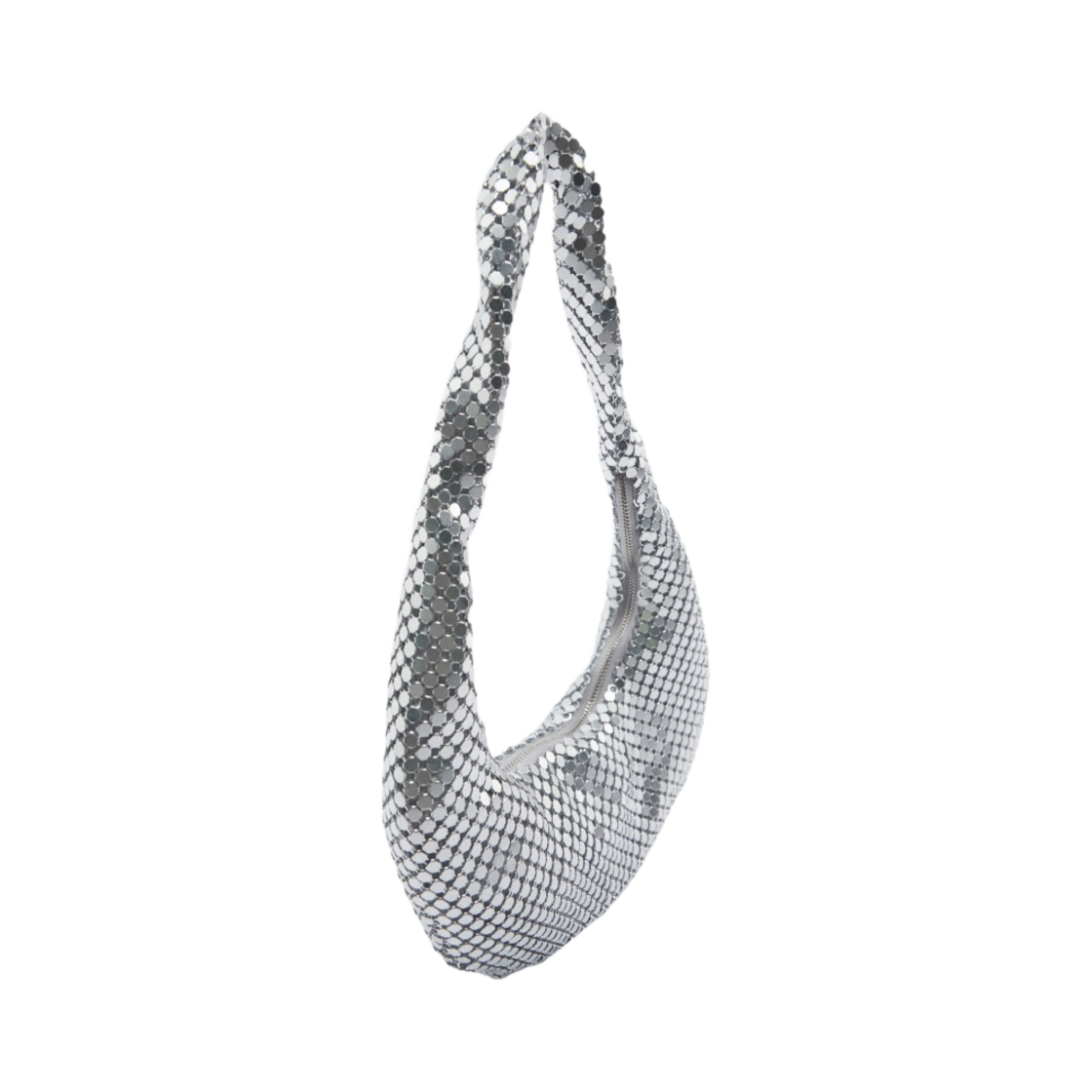 자라 메탈릭 메쉬 숄더백 실버(Zara Shoulder Bag with Metallic Mesh Silver) - 2