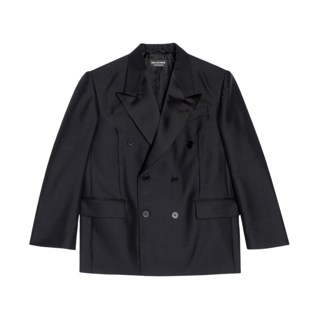 (W) 발렌시아가 슈렁크 턱시도 자켓 블랙((W) Balenciaga Shrunk Tuxedo Jacket Black) - 1