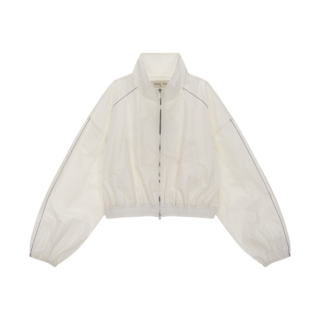 (W) 마뗑킴 코팅 크롭 블루종 아이보리((W) Matin Kim Coating Crop Blouson in Ivory)
