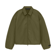 Essentials Textured Nylon Trucker Jacket Military - 24FW