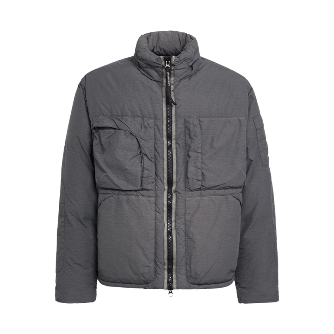 15CMOW251A005991G968 C.P. Company Flatt Nylon Down Jacket Forged Iron Grey - 23FW