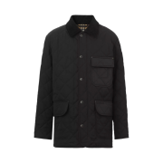 Burberry Diamond Quilted Thermoregulated Field Jacket Black