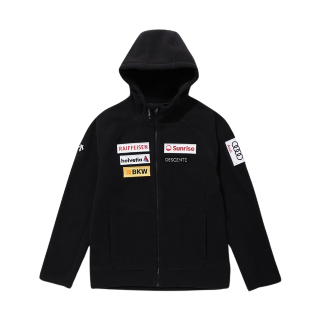SP323SKT98 Descente Swiss Ski Bonding Fleece Jacket Black