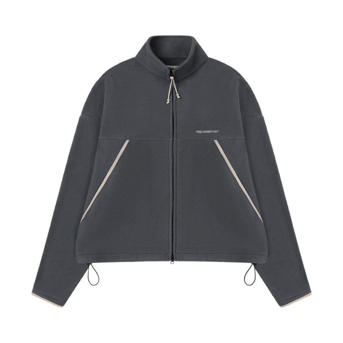 824206021 Pose Number Eight Oversize Crop Fleece Jacket Gray