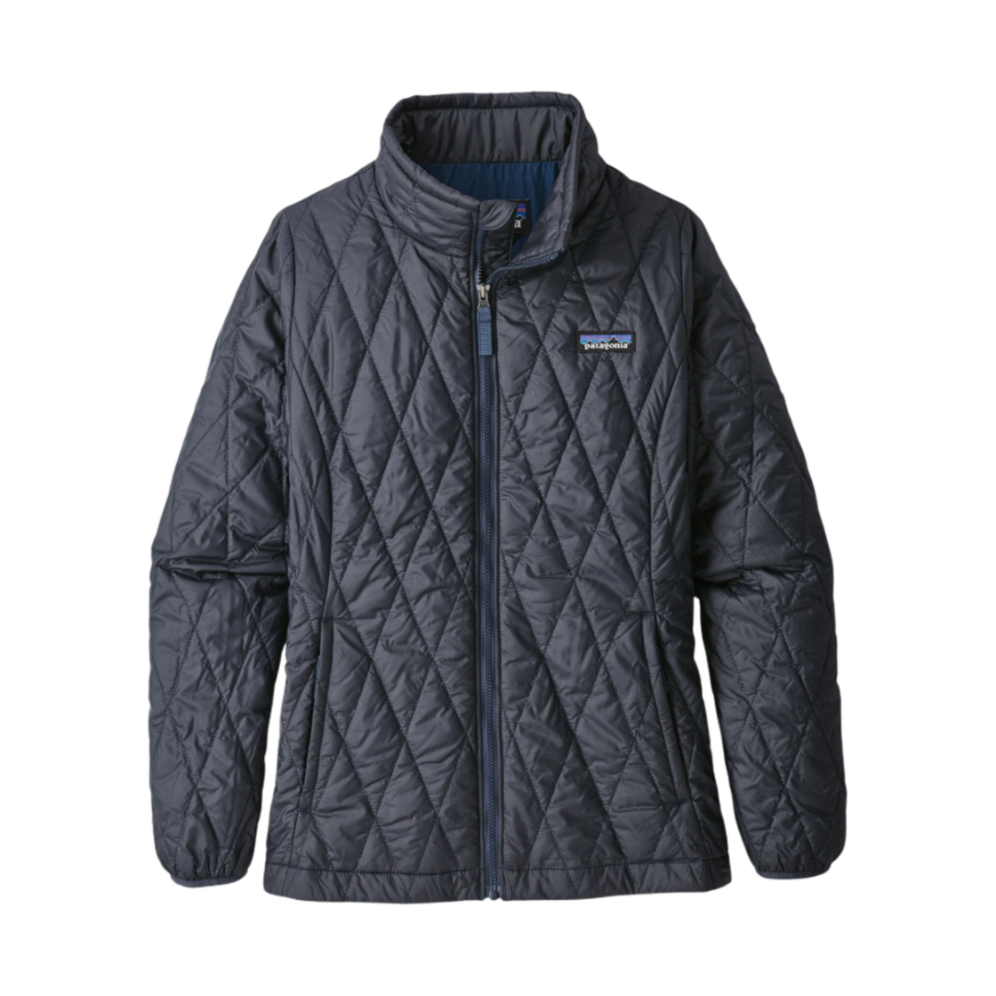 (키즈) 파타고니아 나노 퍼프 다이아몬드 퀼티드 자켓 스몰더 블루((Kids) Patagonia Nano Puff Diamond Quilted Jacket Smolder Blue) - 1