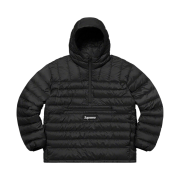 Supreme Micro Down Half Zip Hooded Pullover Black - 20FW