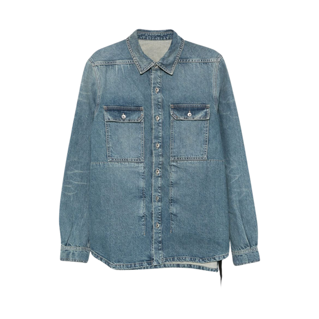 릭 오웬스 다크쉐도우 데님 아우터셔츠 워시드 인디고(Rick Owens Drkshdw Denim Outershirt Washed Indigo)