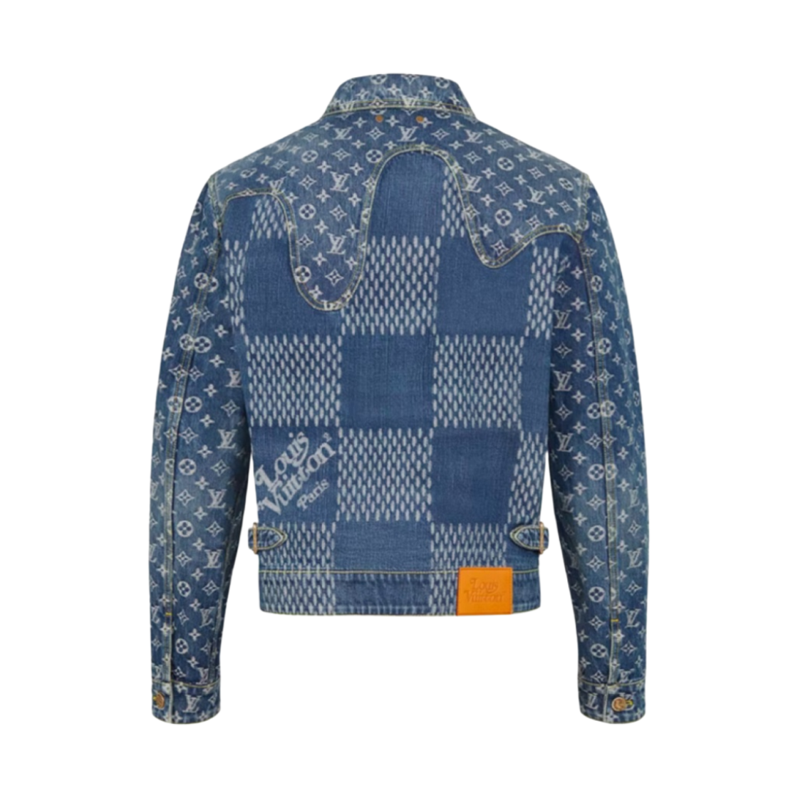 루이비통 x 니고 자이언트 다미에 웨이브 모노그램 데님 자켓 인디고(Louis Vuitton x Nigo Giant Damier Waves Monogram Denim Jacket Indigo) - 2