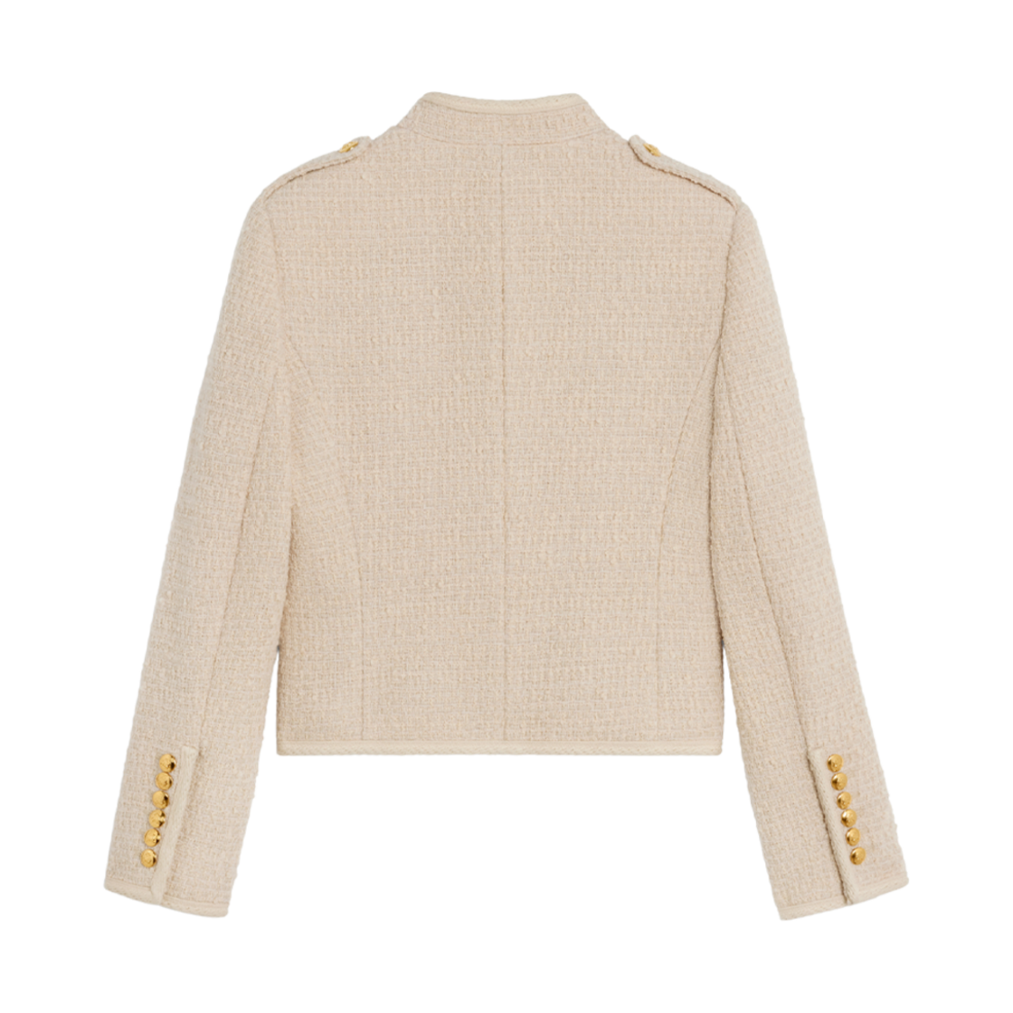 (W) 셀린느 알뤼르 자켓 부클레트 나테 세이블 블랑((W) Celine Allure Jacket in Bouclette Natte Sable Blanc) - 2
