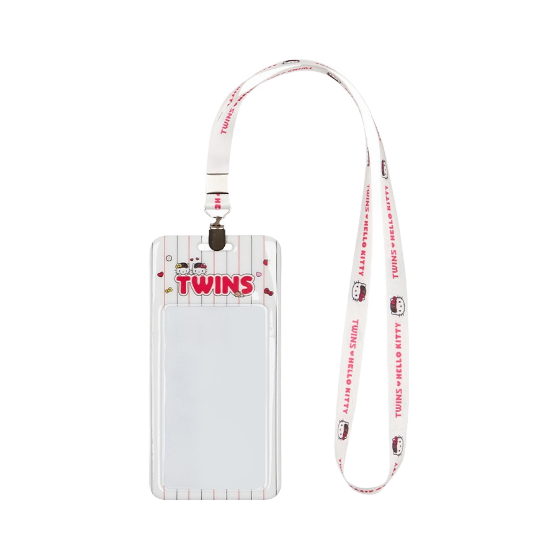 LG 트윈스 x 헬로 키티 캐릭터 티켓 파우치 세트 화이트(LG Twins x Hello Kitty Character Ticket Pouch Set White)