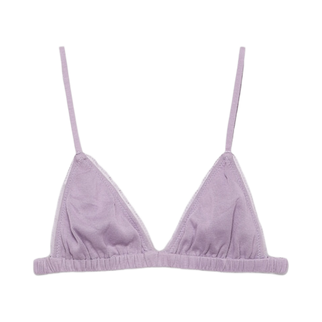 (W) 프라다 립드 코튼 브라 라일락((W) Prada Ribbed Cotton Bra Lilac) - 1