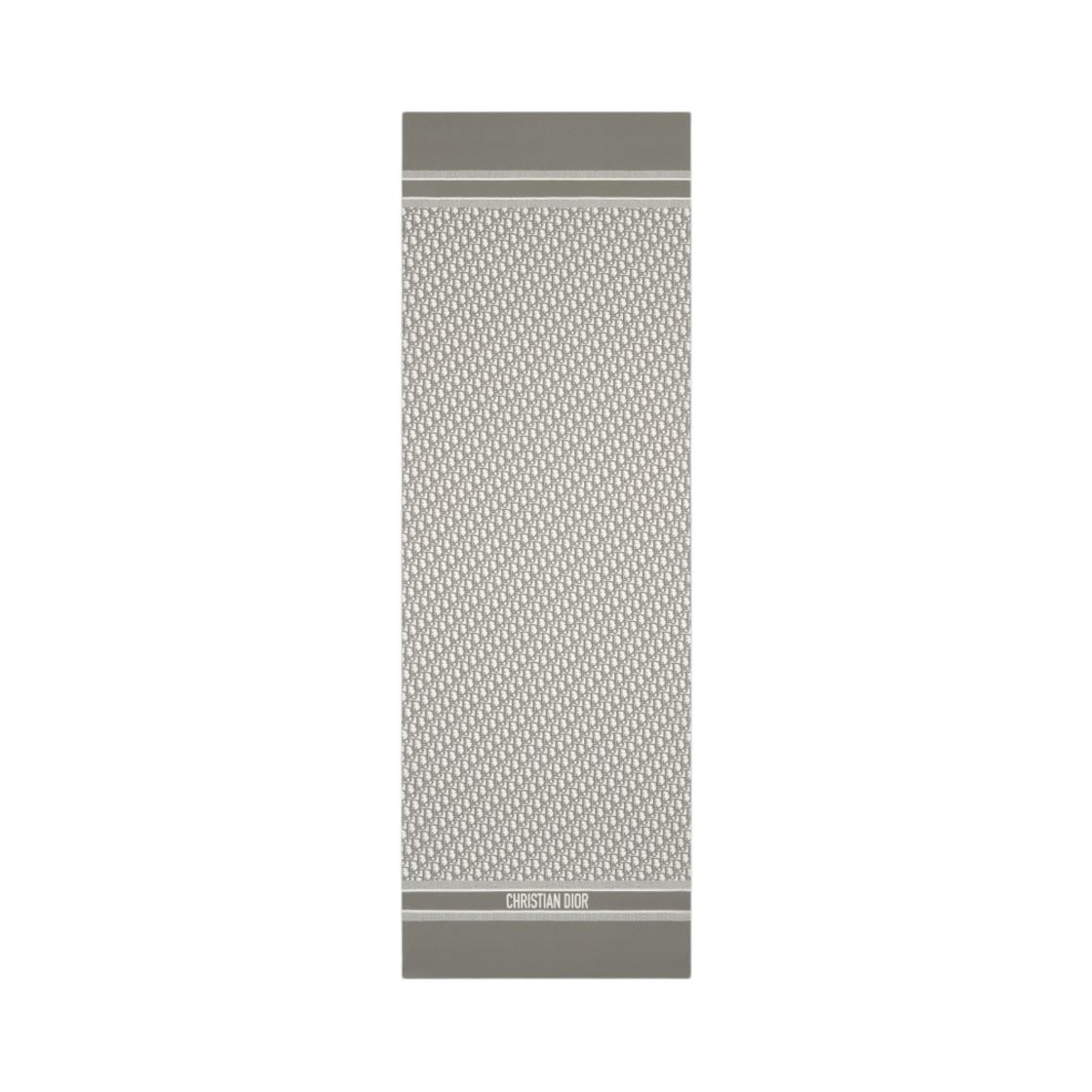 35DOB200I608-C810 (W) Dior Oblique Stole Gray Silk Twill