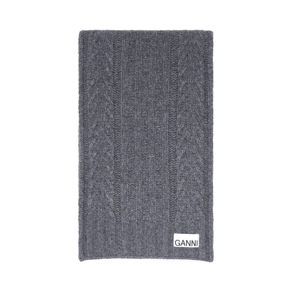 가니 케이블 스카프 프로스트 그레이(Ganni Cable Scarf Frost Grey)