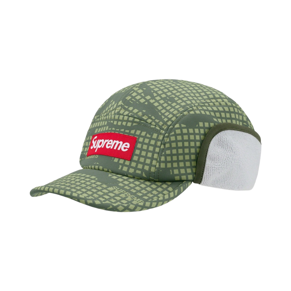 슈프림 윈드스토퍼 이어플랩 캠프캡 올리브 그리드 카모 - 21FW(Supreme Windstopper Earflap Camp Cap Olive Grid Camo - 21FW) - 1