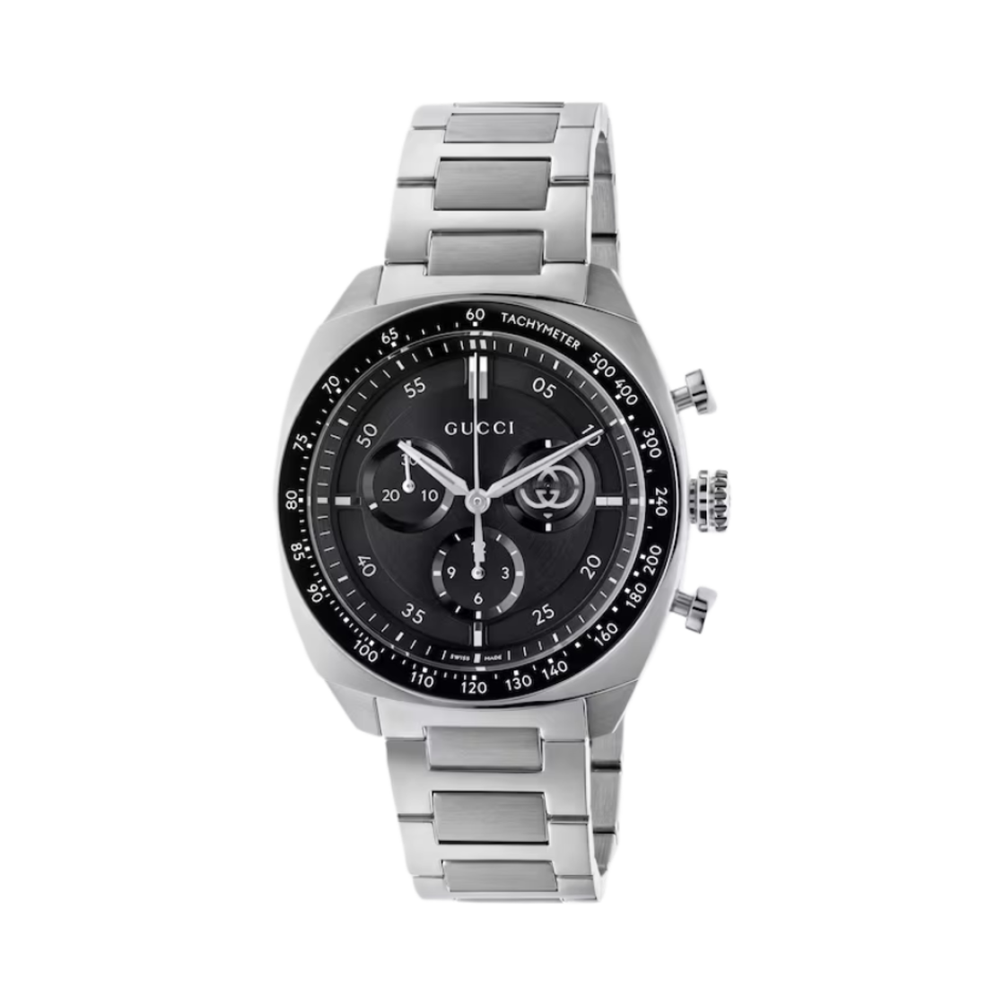 구찌 인터로킹 쿼츠 41mm 스테인리스 스틸 블랙(Gucci Interlocking Quartz 41mm Stainless Steel Black)