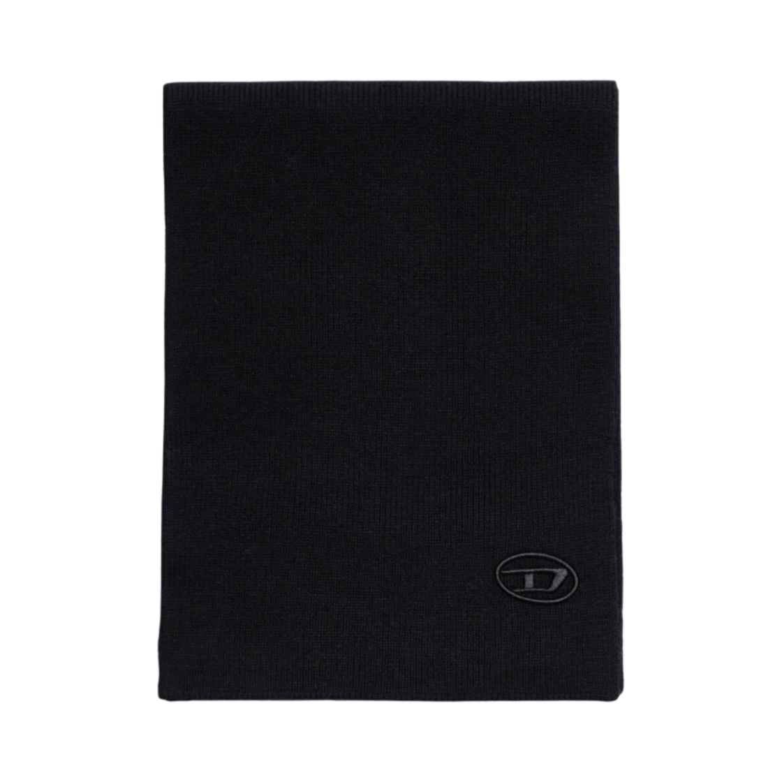 A051650DAOB-9XX Diesel K-Coder Ribbed Wool Blend Muffler Black