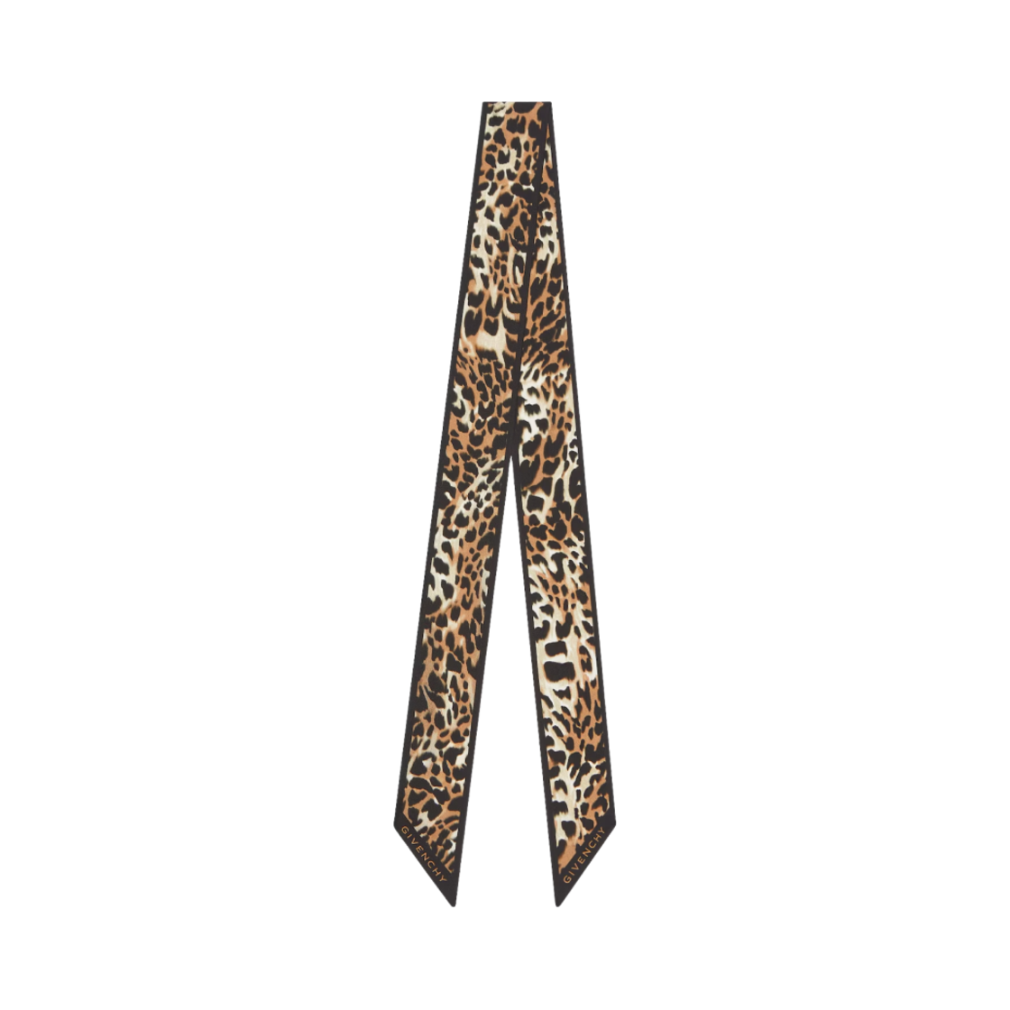 지방시 방도 실크 레오파드 프린트 블랙 베이지(Givenchy Bandeau Silk Leopard Print Black Beige)