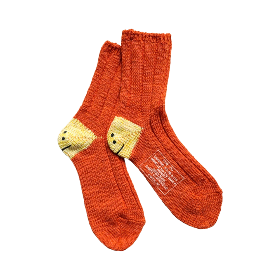 EK-1378/EK-1582XS/EK-1582XSA Kapital 56 Pieces MA-1 Rainbowy Happy Heel Socks Orange