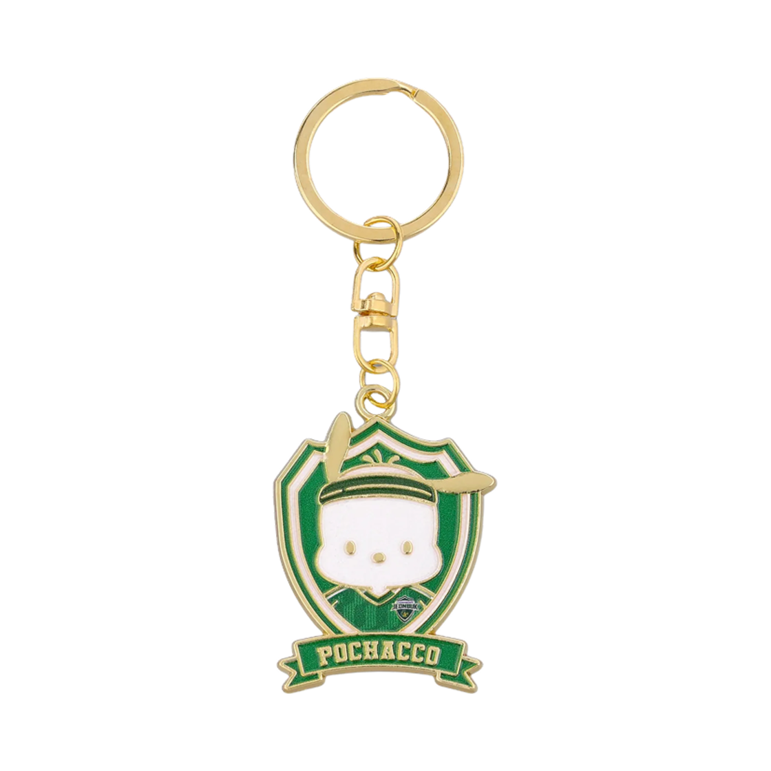 K 리그 x 산리오 캐릭터즈 2025 메탈 키링 포차코 전북 현대 모터스 그린(K League x Sanrio Characters 2025 Metal Keyring Pochacco Jeonbuk Hyundai Motors Green)