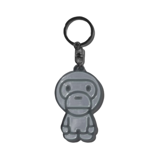 - BAPE Baby Milo Reflective Keychain Black