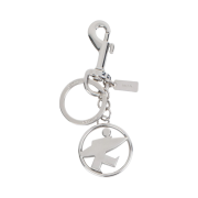 Stussy Surfman Keychain Silver
