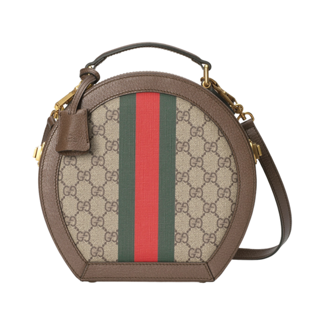 구찌 사보이 미니 햇 박스 베이지 에보니 슈프림(Gucci Savoy Mini Hat Box Beige Ebony Supreme) - 1