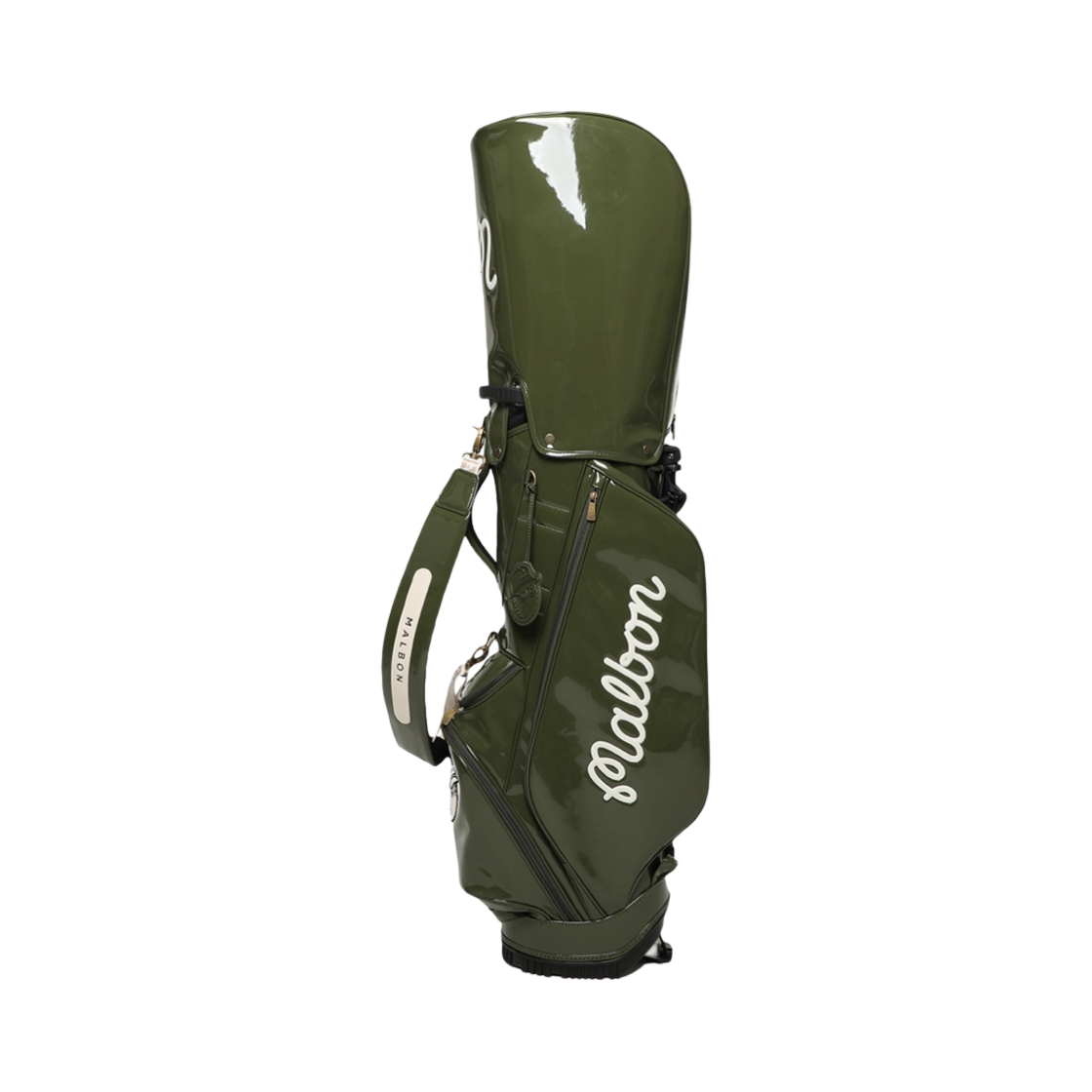 말본 골프 애나멜 스탠드 백 카키(Malbon Golf Enamel Stand Bag Khaki) - 2