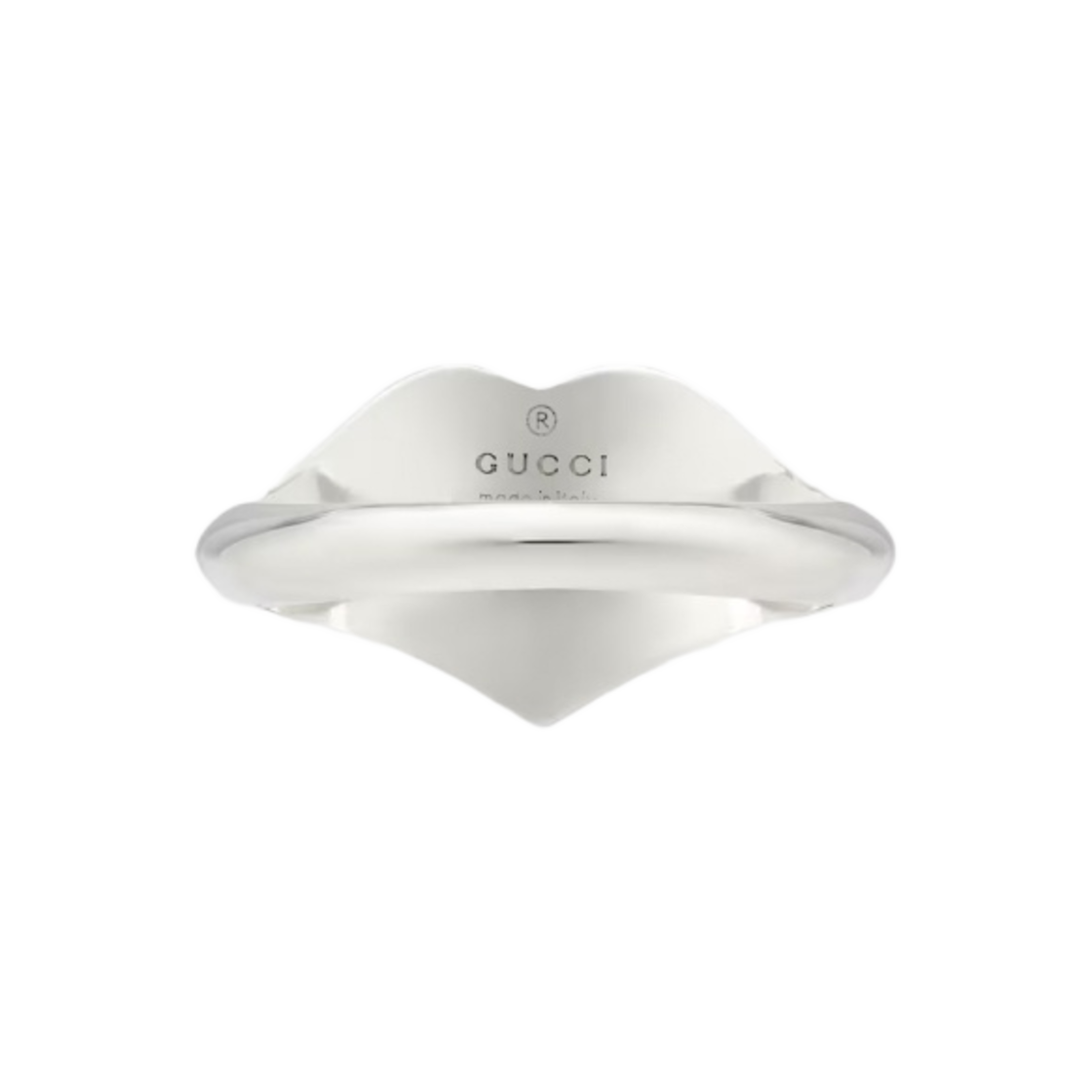 (W) 구찌 하트 링 인터로킹 G 925 스털링 실버((W) Gucci Heart Ring with Interlocking G 925 Sterling Silver) - 3