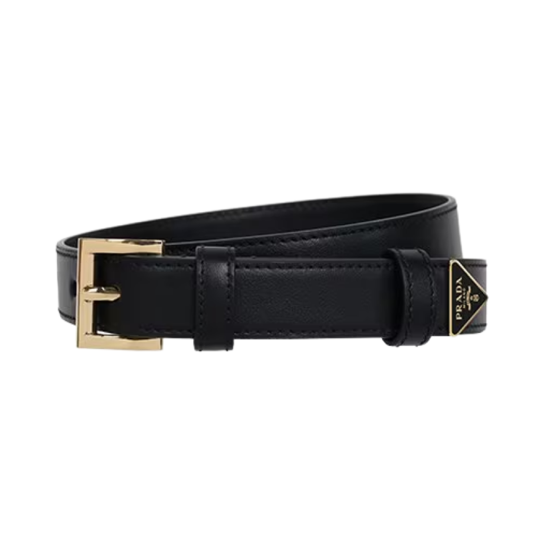1CC625-8NQ-F0632 Prada Logo Leather Belt Black