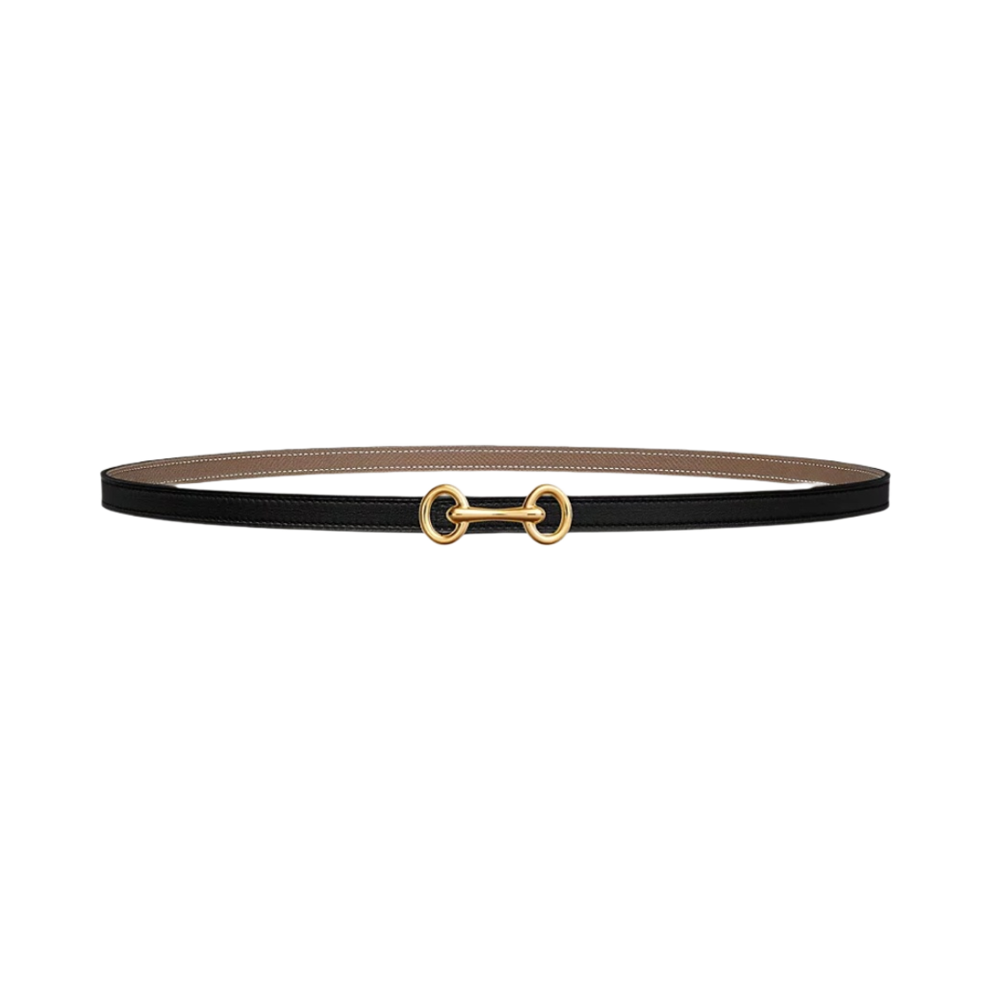 (W) 에르메스 헤리티지 벨트 버클 & 리버서블 가죽 스트랩 13mm & 골드 누아 에뚜쁘((W) Hermes Heritage Belt Buckle & Reversible Leather Strap 13mm & Gold Noir Etoupe) - 1