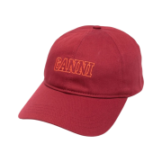 (W) Ganni Logo Cap Merlot