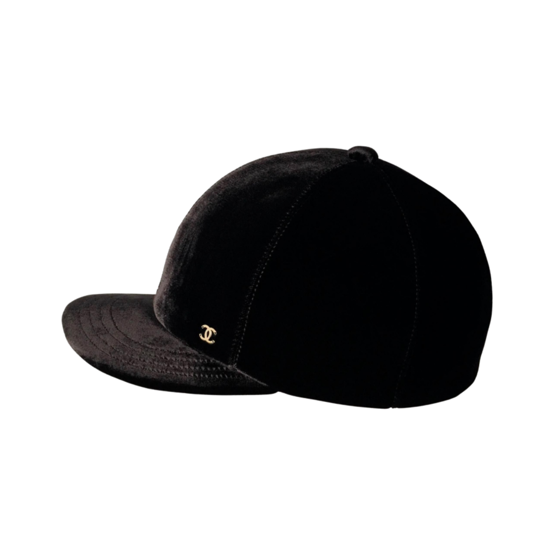 (W) Chanel Velvet Cap Black