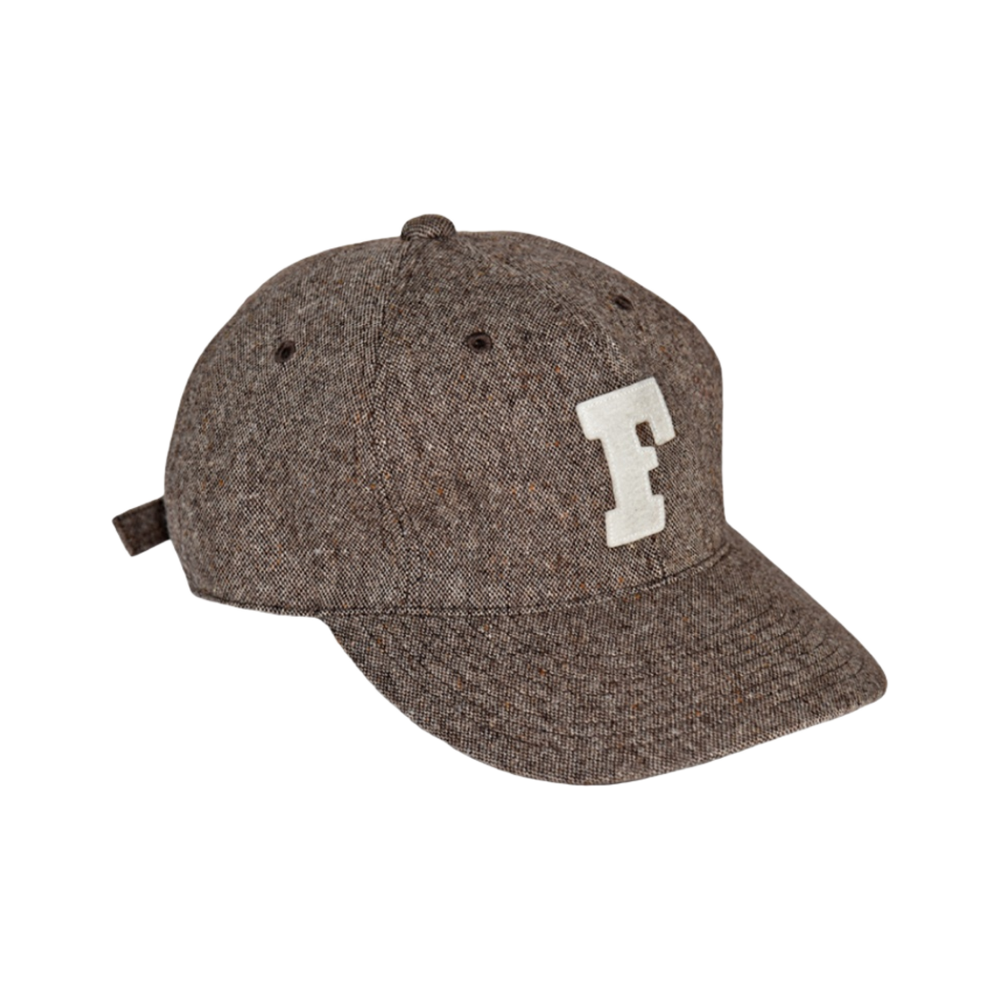 풀카운트 6패널 트위드 베이스볼 캡 F 패치 브라운(Fullcount 6 Pannel Tweed Baseball Cap F Patch Brown)