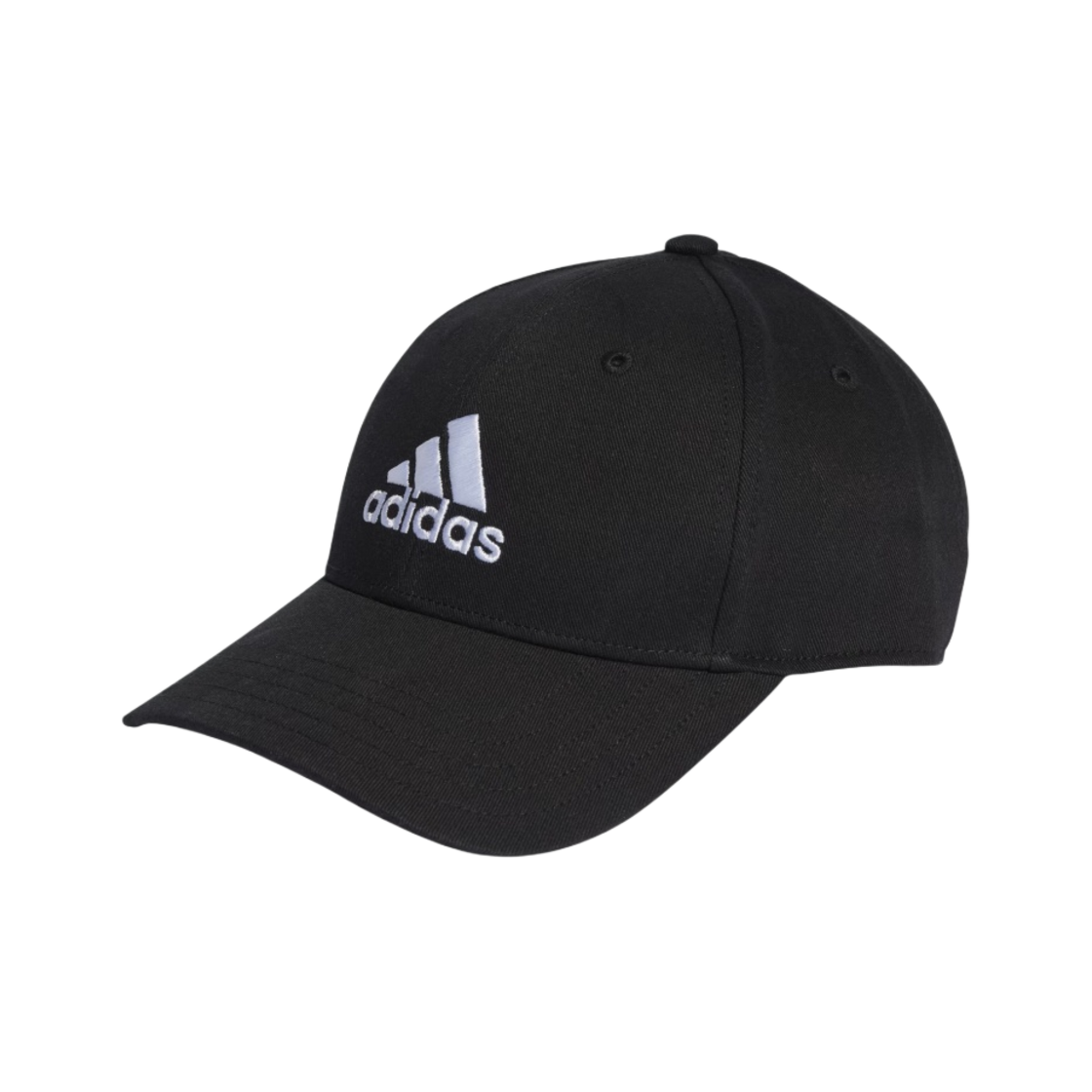 II3513 Adidas Cotton Twill Baseball Cap Black White
