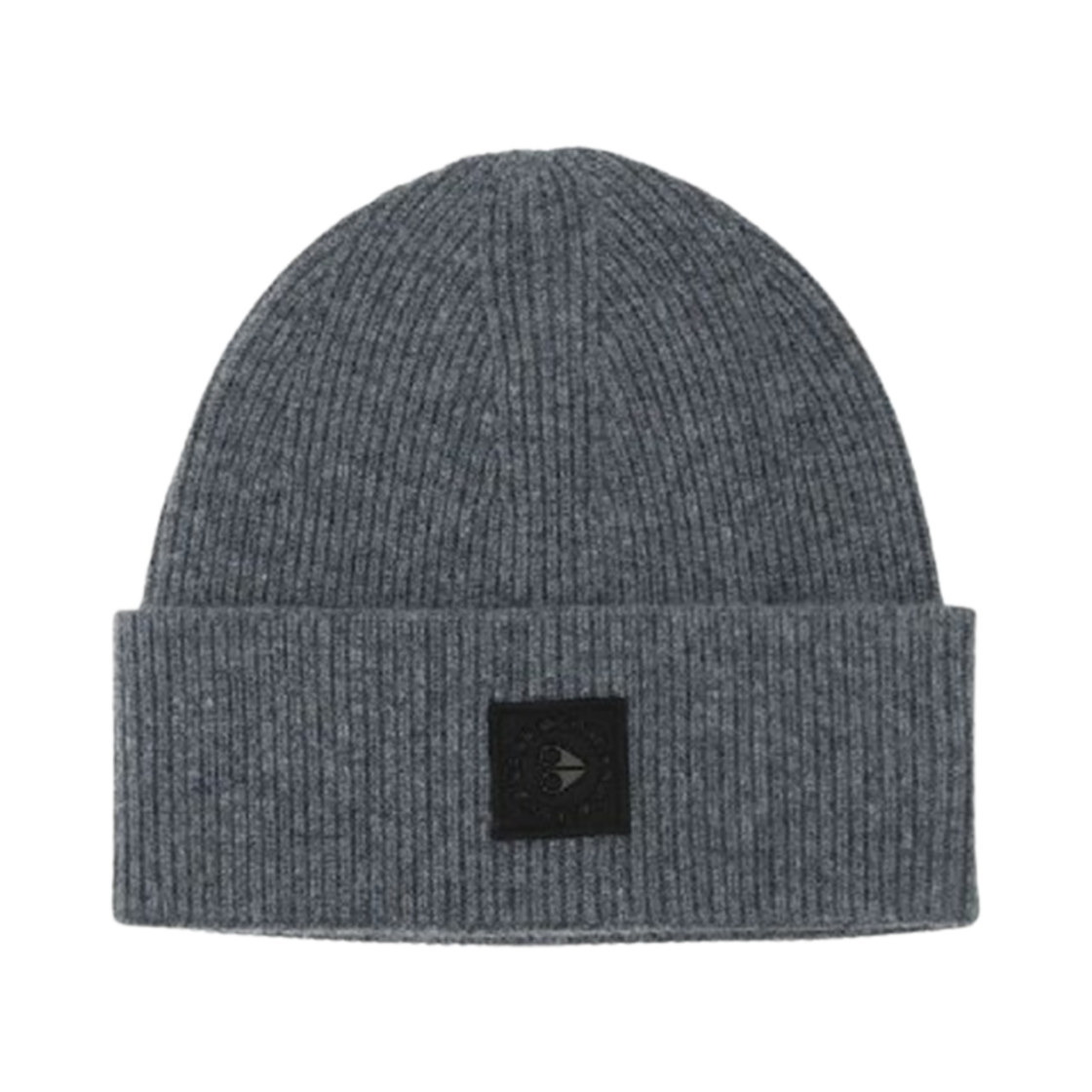 M31MA525224 Moose Knuckles Logo Patch Wool Beanie Grey