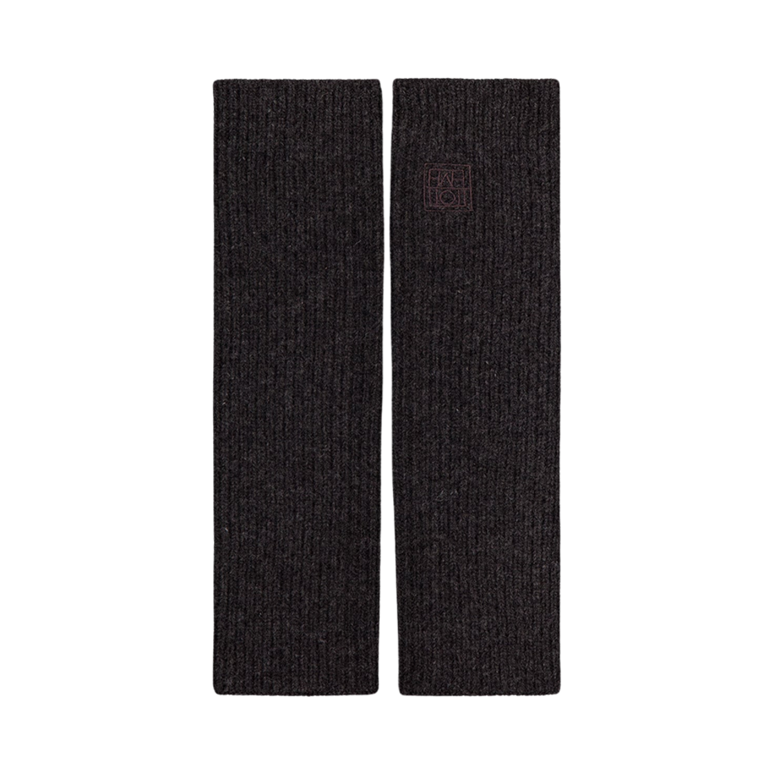 (W) 토템 RWS 울 슬림핏 핑거리스 글러브 차콜 멜란지((W) Toteme RWS Wool Slim Fit Fingerless Gloves Charcoal Melange)