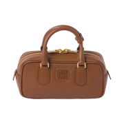 Miu Miu Arcadie Leather Bag Pomegranate Cognac
