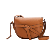 Loewe Small Gate Bag In Pebble Grain Calfskin Tan