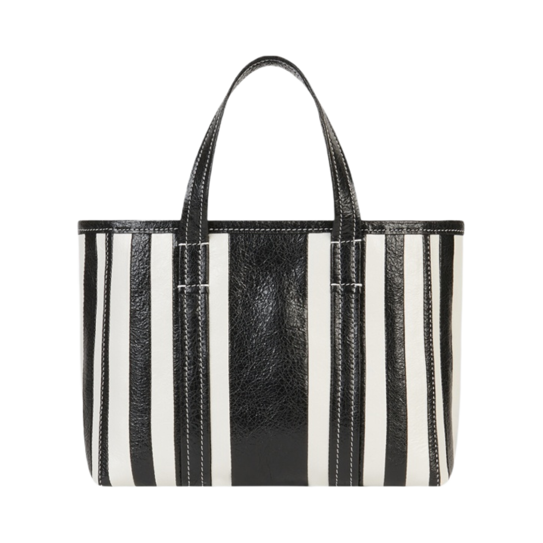 발렌시아가 바베스 스몰 이스트 웨스트 쇼퍼백 블랙 화이트(Balenciaga Barbes Small East-West Shopper Bag Black White) - 3