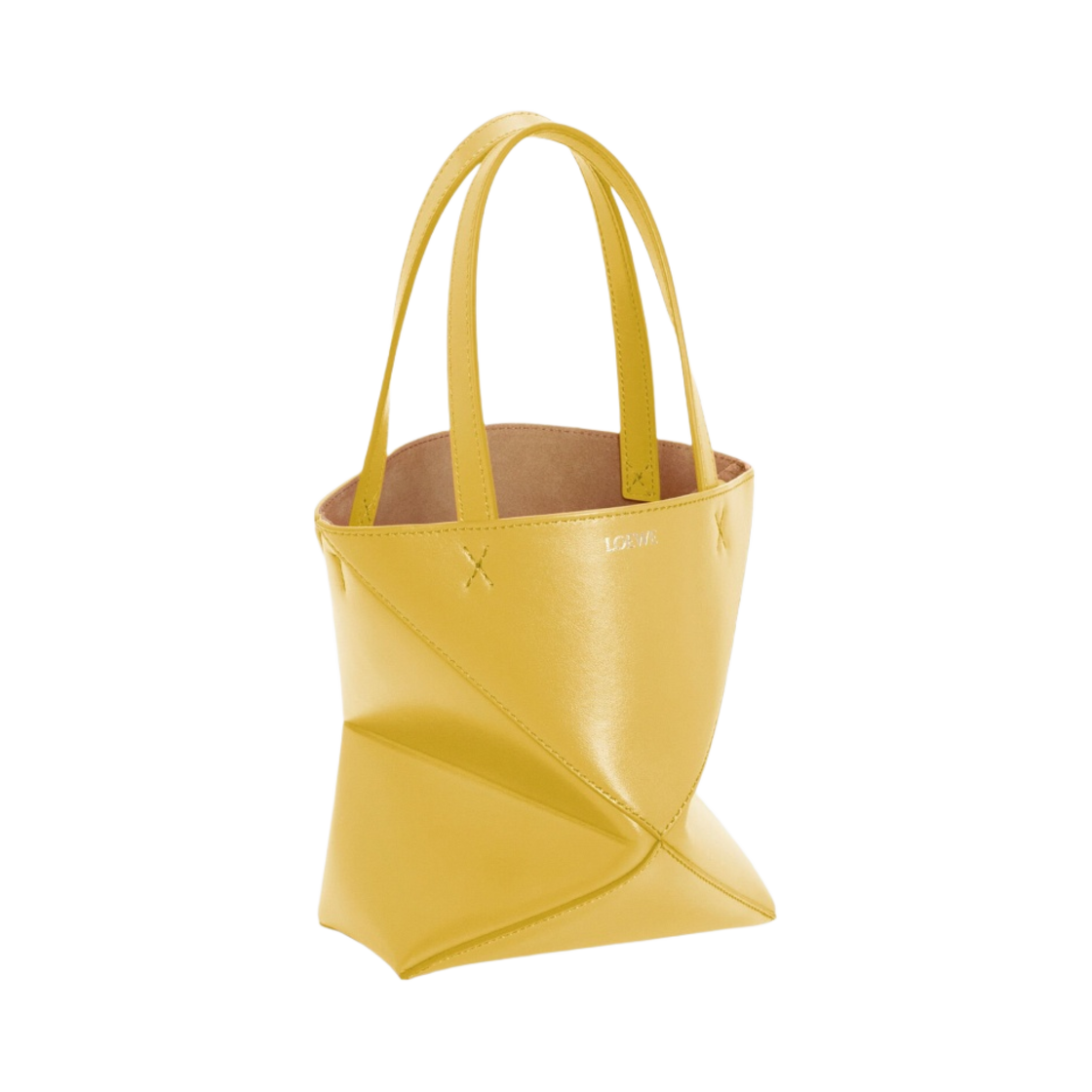 로에베 미니 퍼즐 폴드 토트백 샤이니 카프스킨 브라이트 오커(Loewe Mini Puzzle Fold Tote Bag in Shiny Calfskin Bright Ocher) - 2