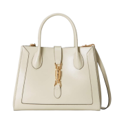Gucci Jackie 1961 Medium Tote Bag White Leather