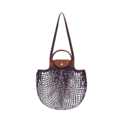 Longchamp Le Pliage Filet Top Handle Bag Eggplant