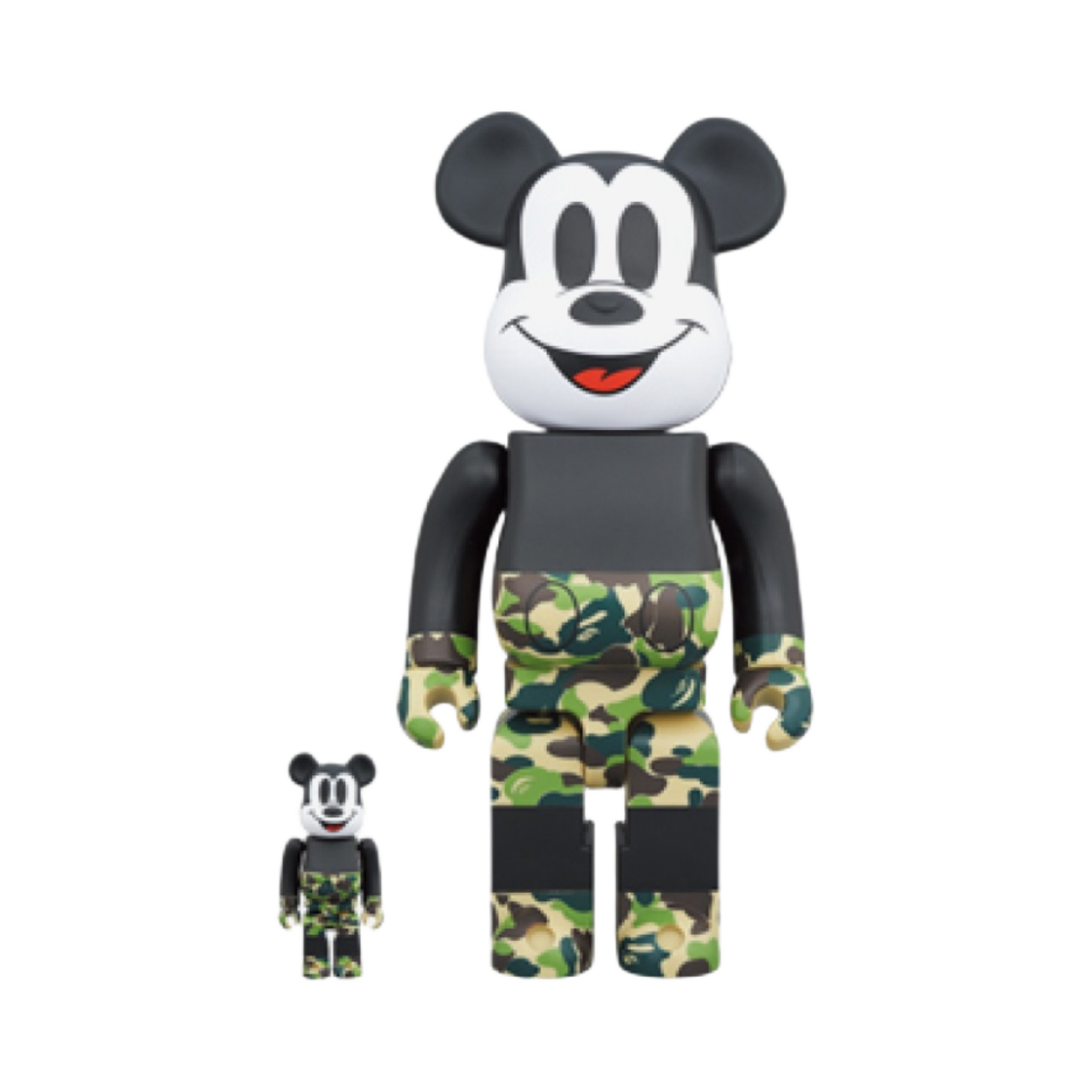 - Bearbrick x BAPE Mickey Mouse 100% & 400% Set Green