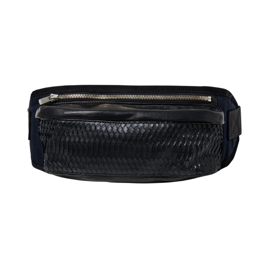 WA201 Haleine Python Leather Belt Bag Black
