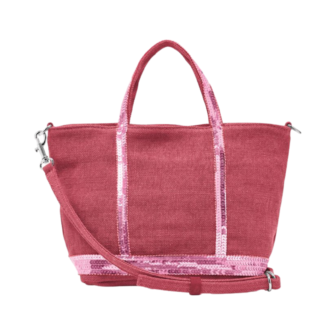 바네사 브루노 리넨 XS 카바스 토트 가넷(Vanessa Bruno Linen XS Cabas Tote Garnet)