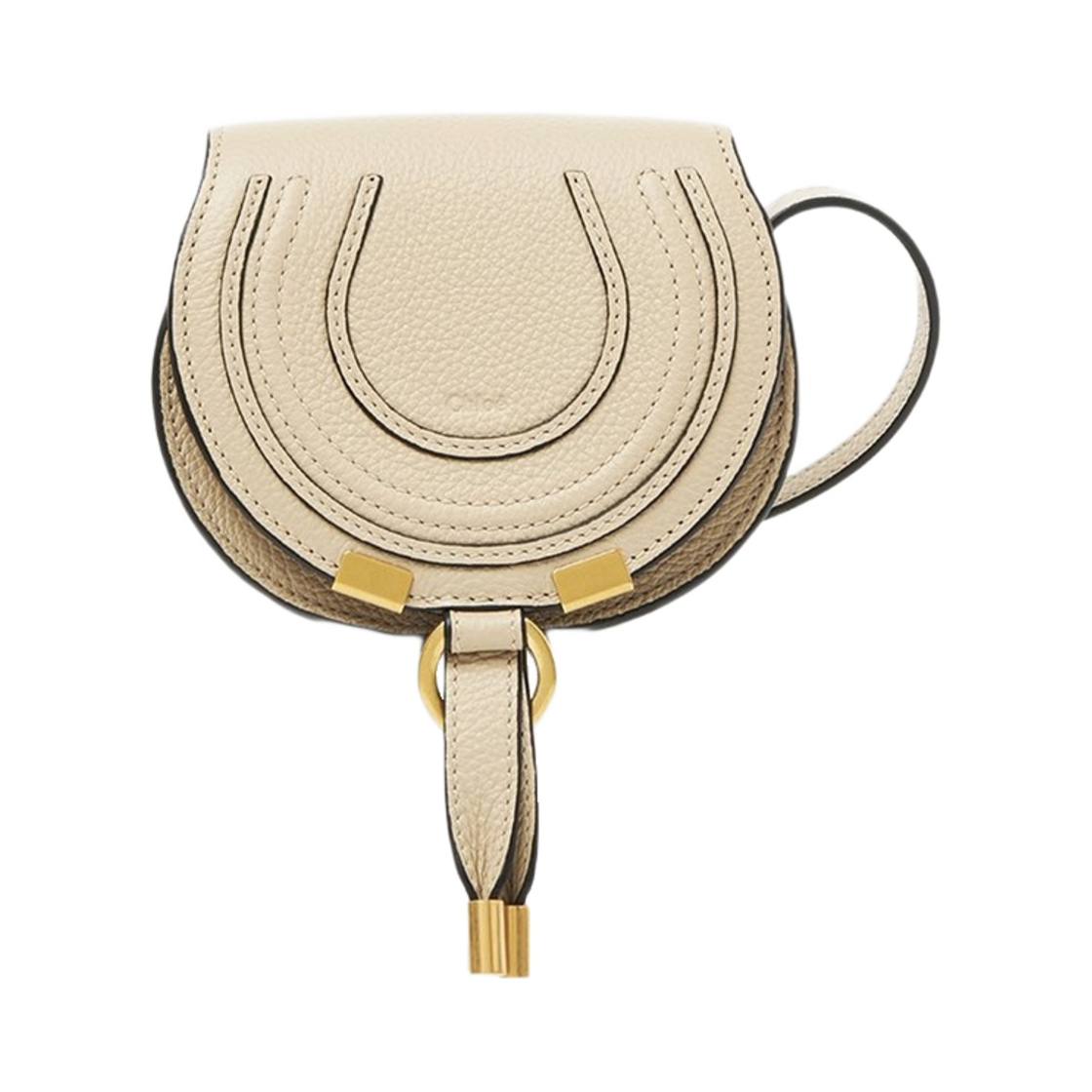 CHC22AP675I31279 Chloe Marcie Nano Saddle Bag Root Beige - 대표 이미지 #1