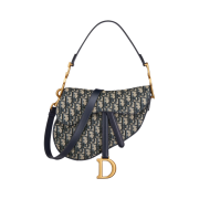Dior Saddle Bag Strap Blue Dior Oblique Jacquard