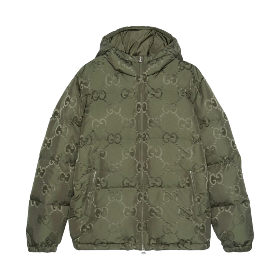 구찌 점보 GG 캔버스 다운 자켓 그린(Gucci Jumbo GG Canvas Down Jacket Green) - 1
