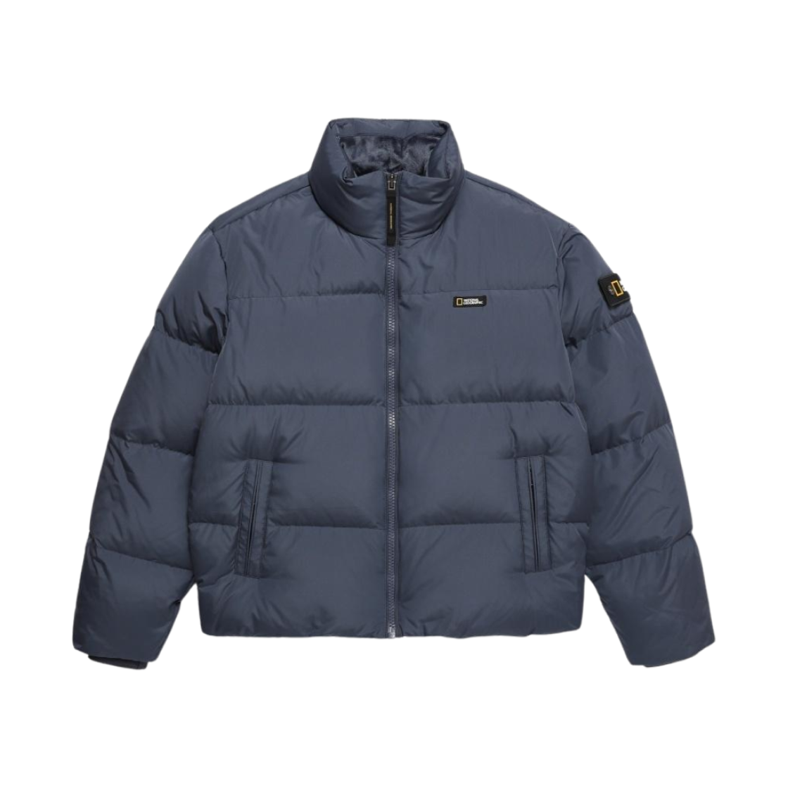 N244UDW910 National Geographic Reimann Short Length Down Jumper Dusty Navy