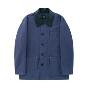 Hongwoosung Bio Washing Leather Collar Workwear Jacket Navy